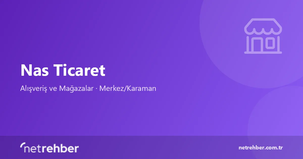 Nas Ticaret kapak görseli