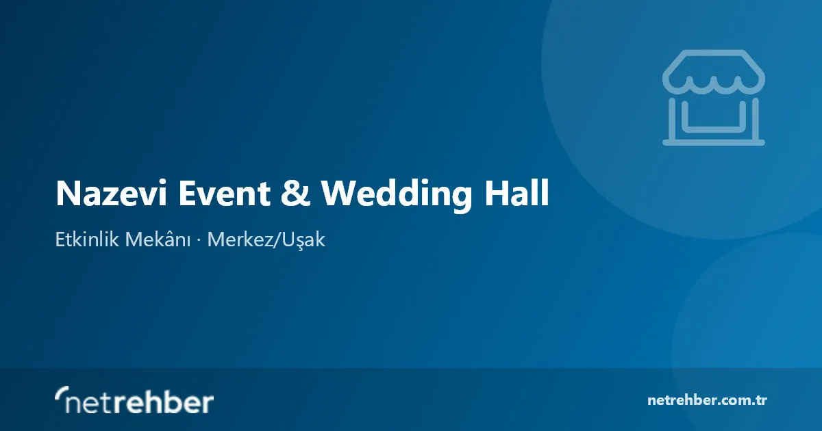 Nazevi Event & Wedding Hall kapak görseli