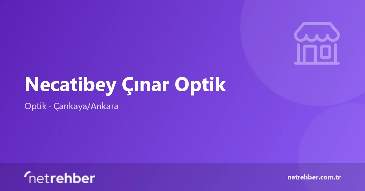 Necatibey Çınar Optik kapak görseli
