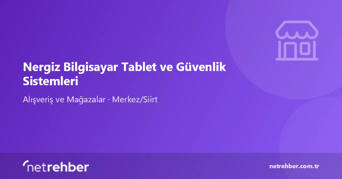 Nergiz Bilgisayar Tablet ve Güvenlik Sistemleri kapak görseli