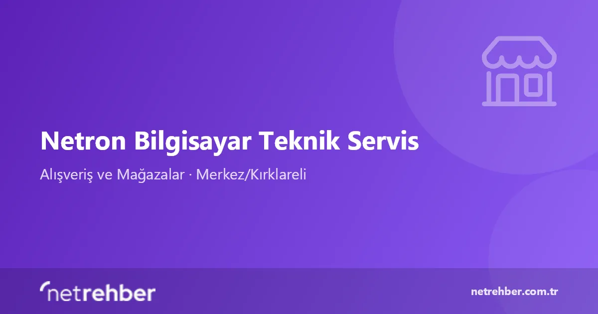Netron Bilgisayar Teknik Servis kapak görseli