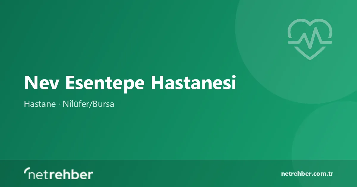 Nev Esentepe Hastanesi kapak görseli