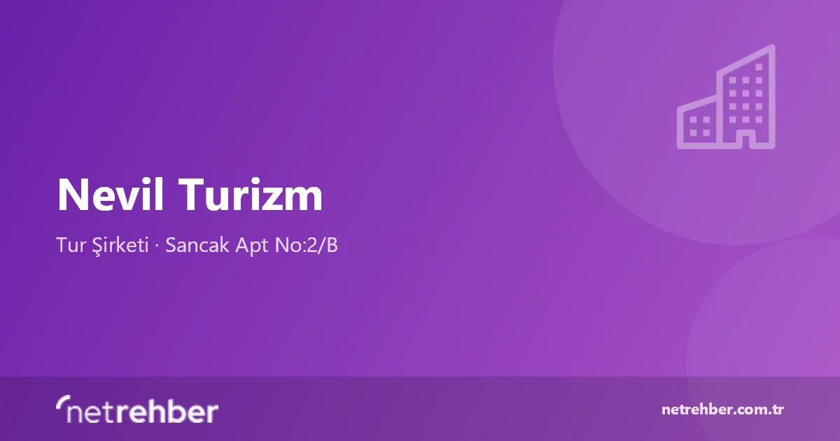 Nevil Turizm kapak görseli