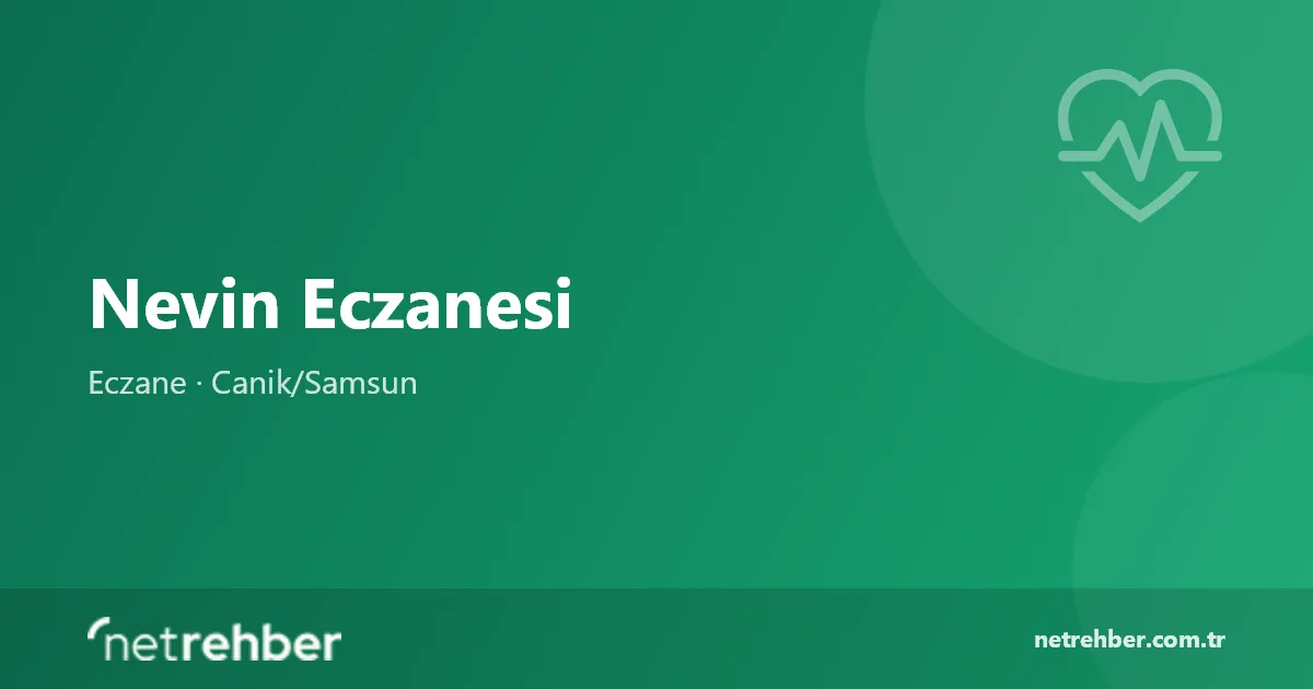 Nevin Eczanesi kapak görseli