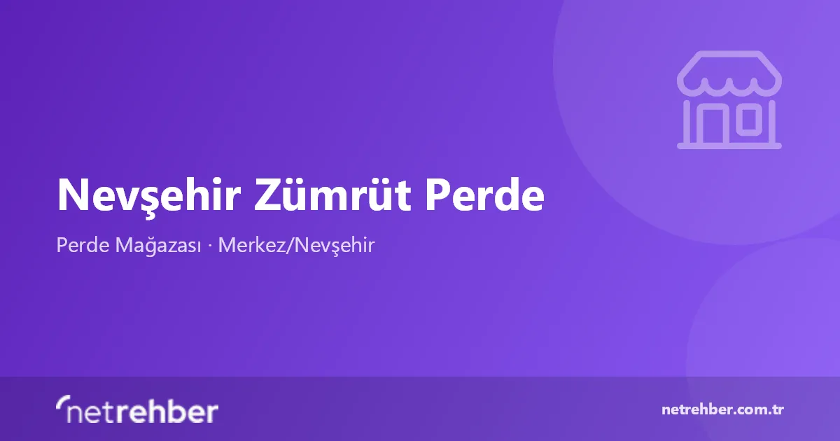 Nevşehir Zümrüt Perde kapak görseli