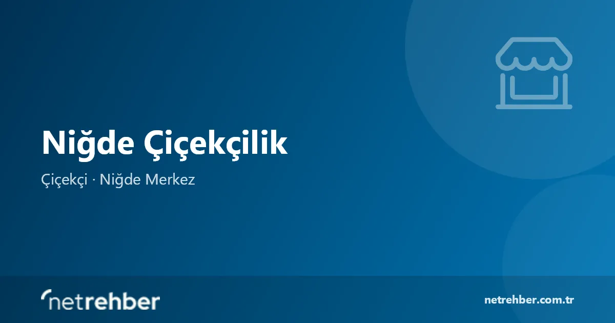 Niğde Çiçekçilik kapak görseli