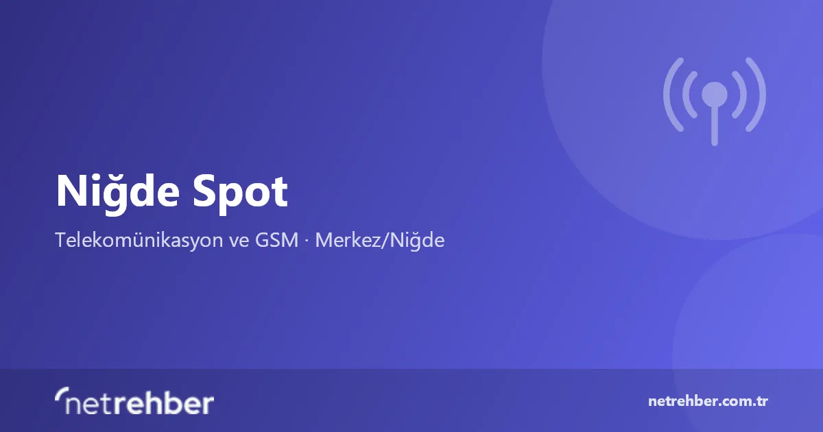 Niğde Spot kapak görseli