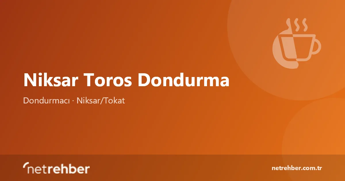 Niksar Toros Dondurma kapak görseli