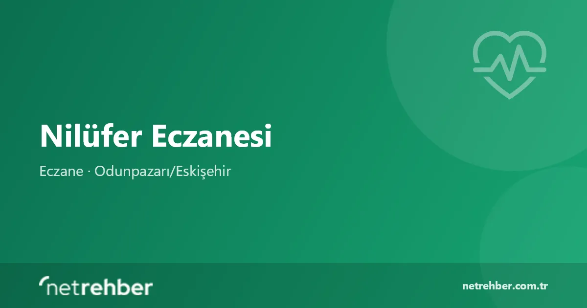 Nilüfer Eczanesi kapak görseli