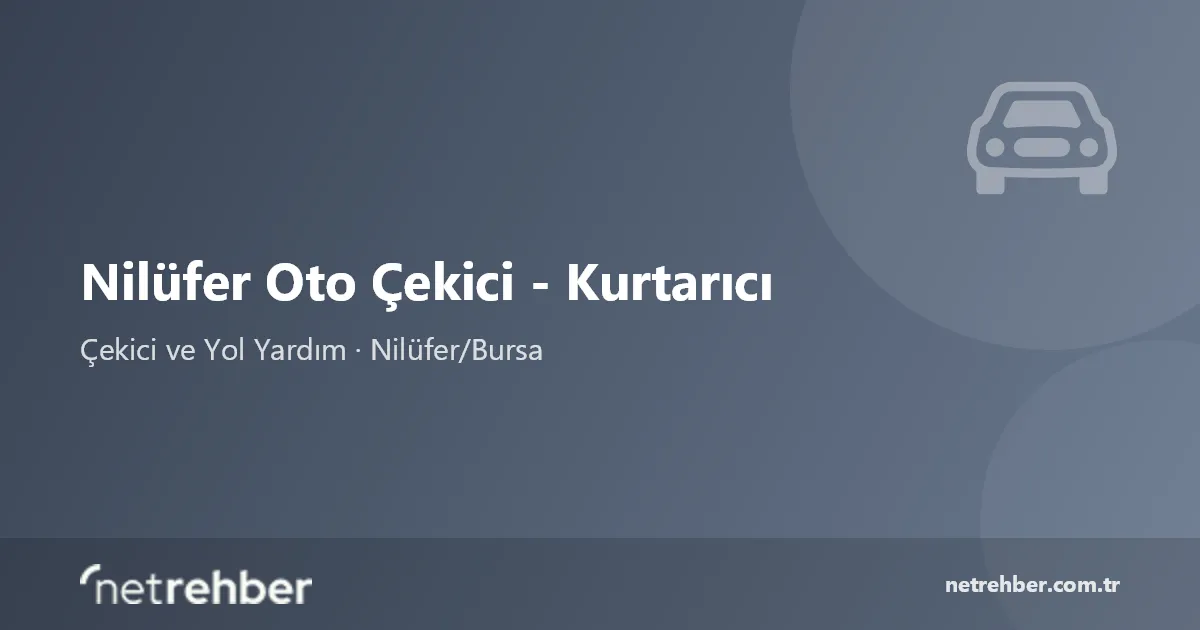 Nilüfer Oto Çekici - Kurtarıcı kapak görseli