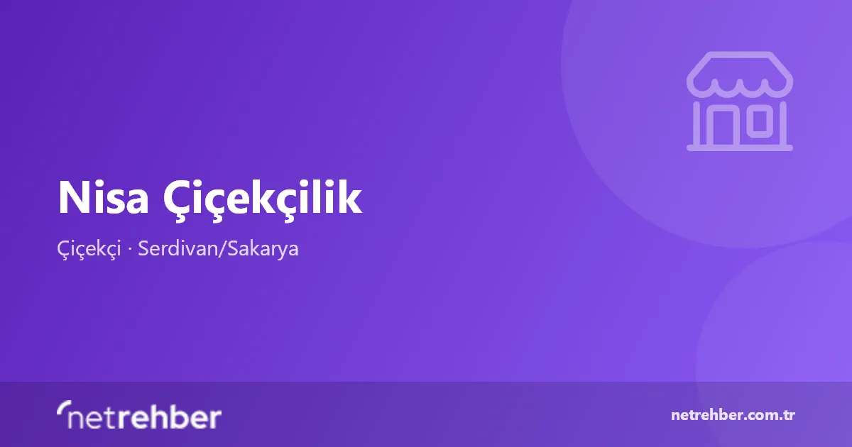 Nisa Çiçekçilik kapak görseli