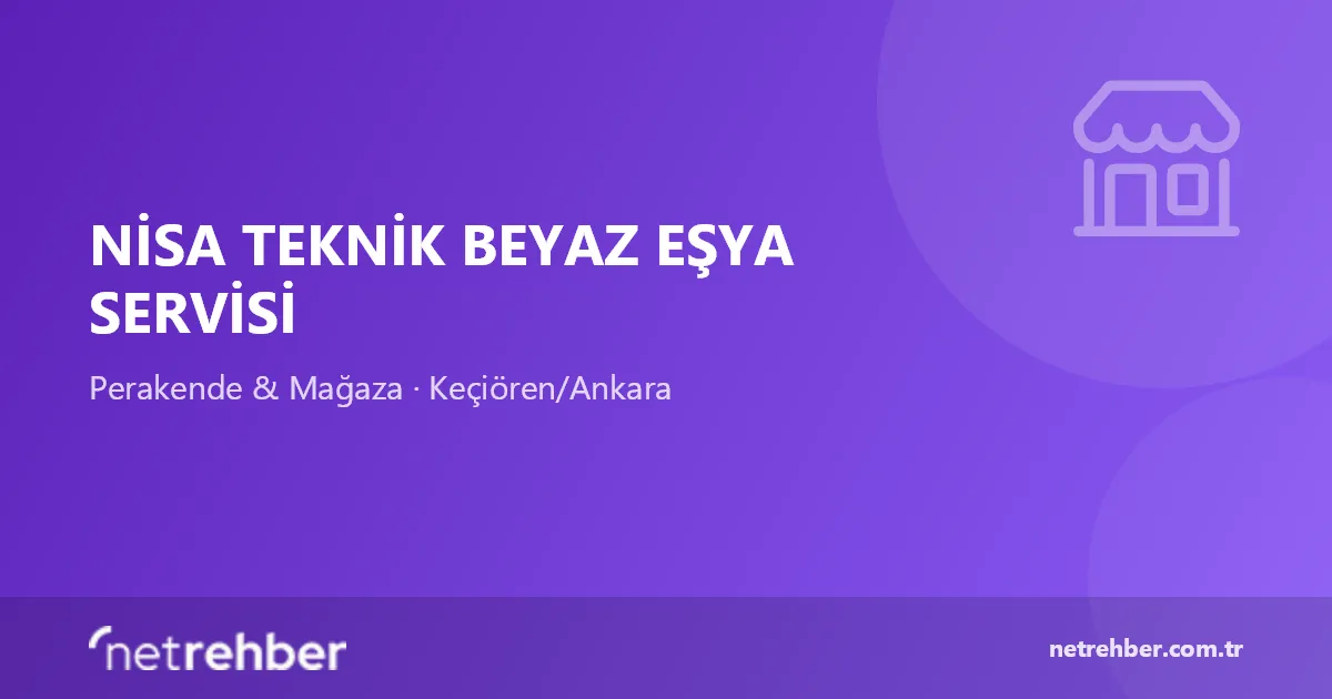 Nisa Teknik Beyaz Eşya Servisi kapak görseli