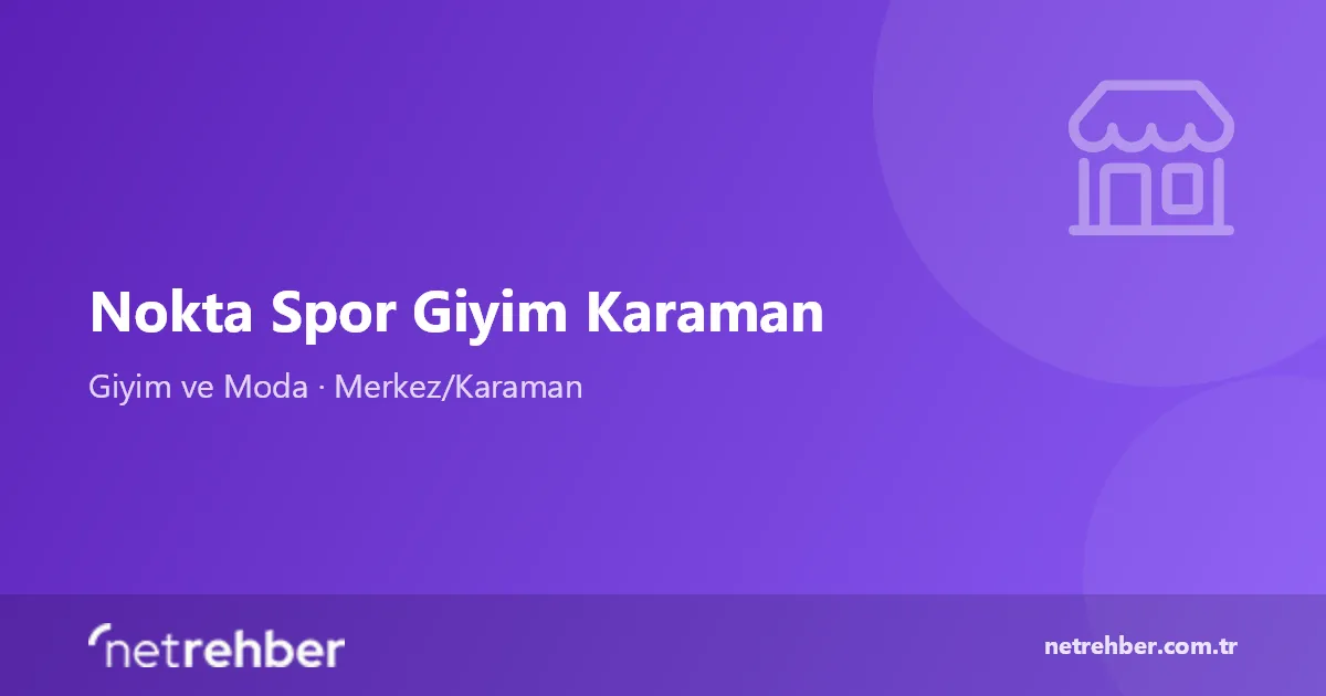 Nokta Spor Giyim Karaman kapak görseli