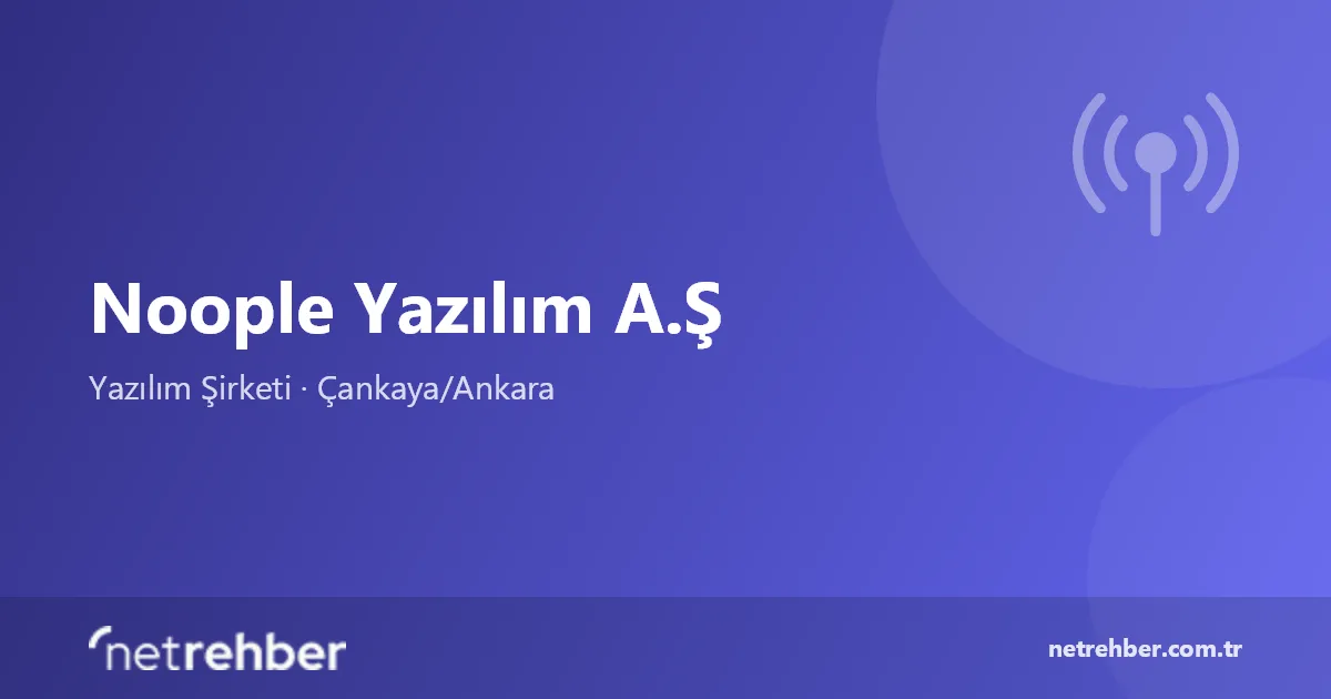 Noople Yazılım A.Ş kapak görseli