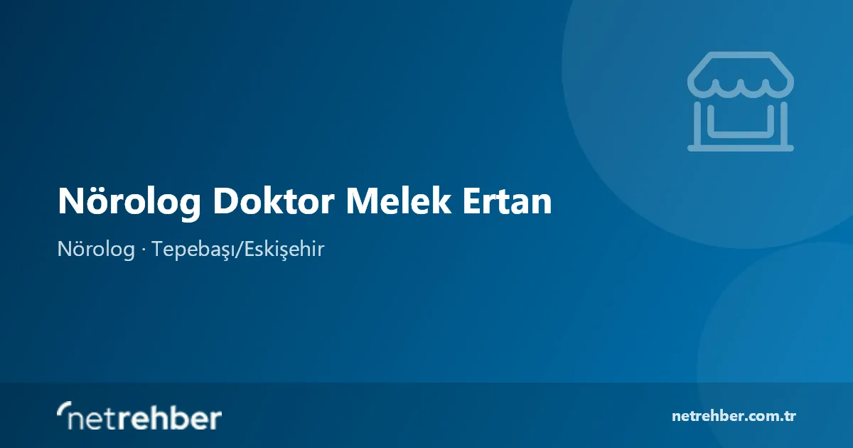 Nörolog Doktor Melek Ertan kapak görseli