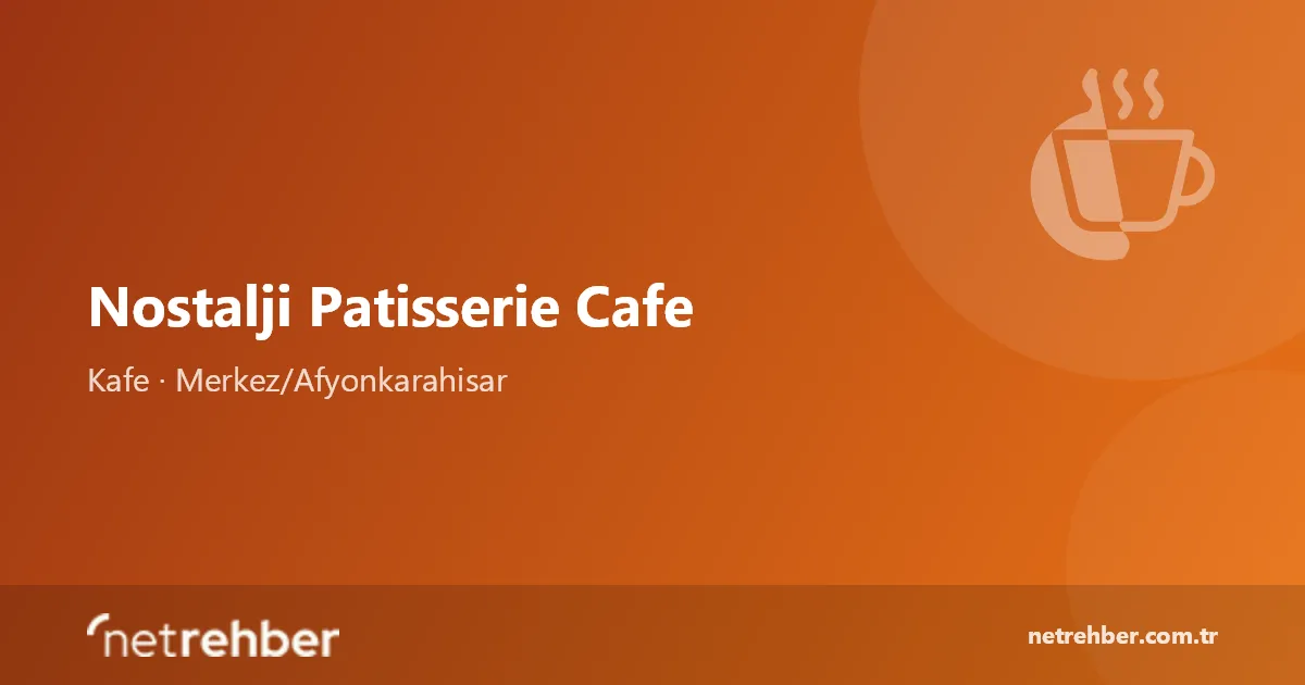Nostalji Patisserie Cafe kapak görseli