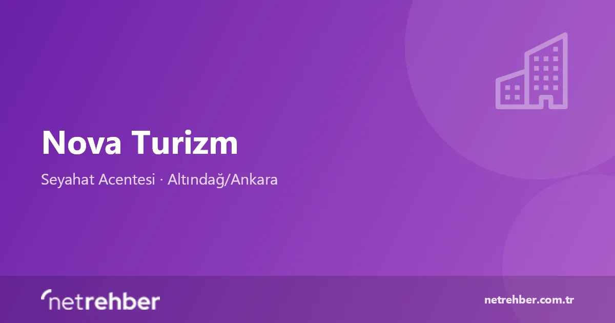Nova Turizm kapak görseli