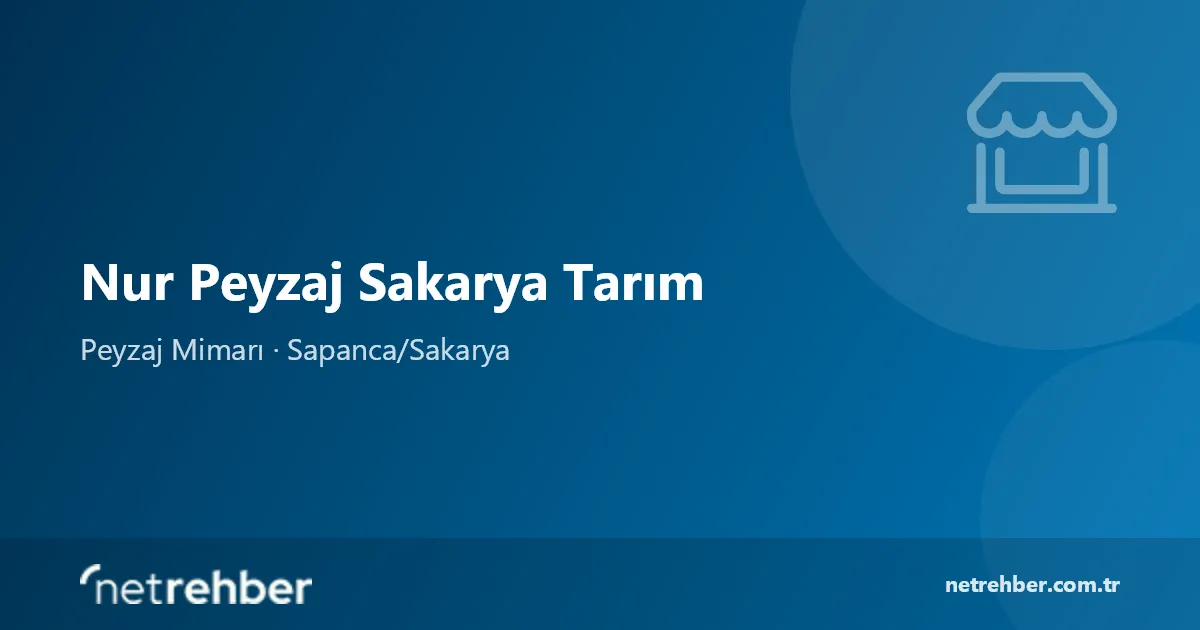 Nur Peyzaj Sakarya Tarım kapak görseli