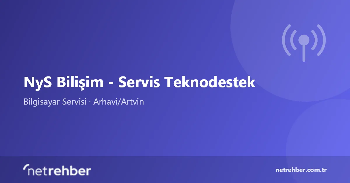 NyS Bilişim - Servis Teknodestek kapak görseli