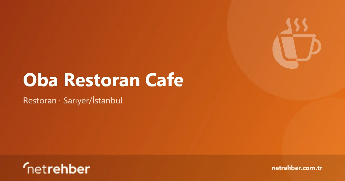 Oba Restoran Cafe kapak görseli
