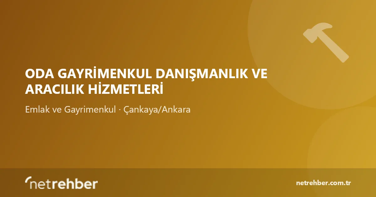 Oda Gayrimenkul Danışmanlık ve Aracılık Hizmetleri kapak görseli