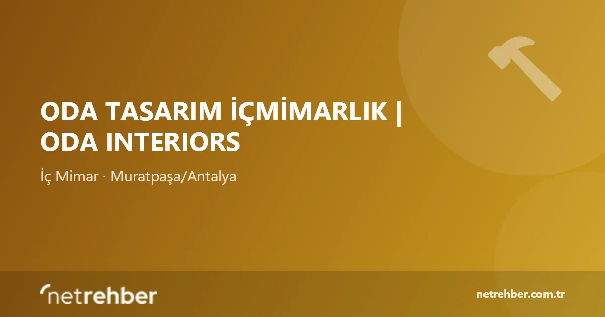 Oda Tasarım İçmimarlık | Oda Interıors kapak görseli