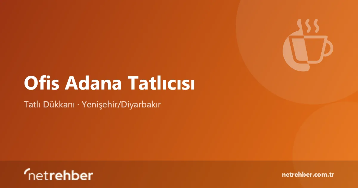 Ofis Adana Tatlıcısı kapak görseli