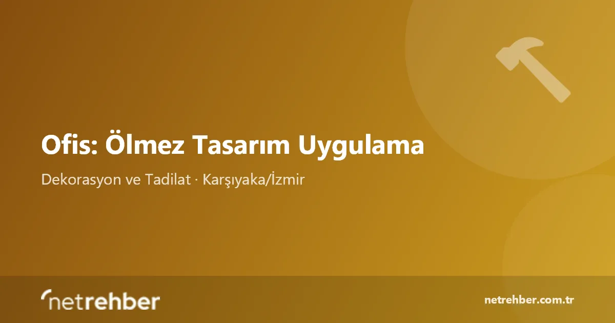 Ofis: Ölmez Tasarım Uygulama kapak görseli