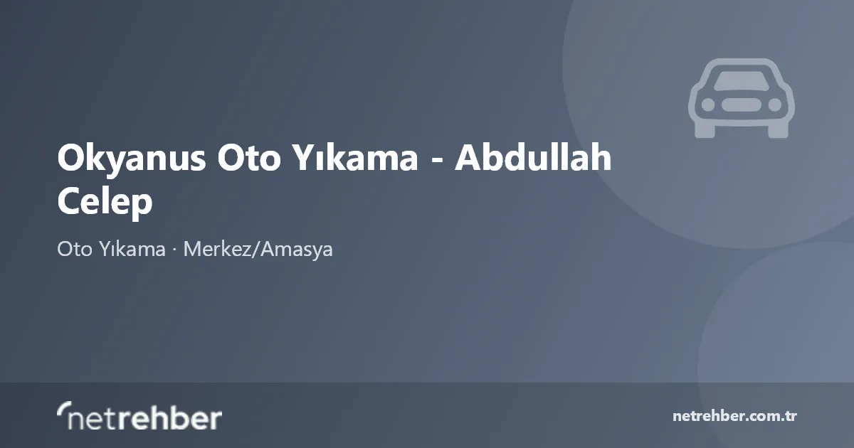 Okyanus Oto Yıkama - Abdullah Celep kapak görseli