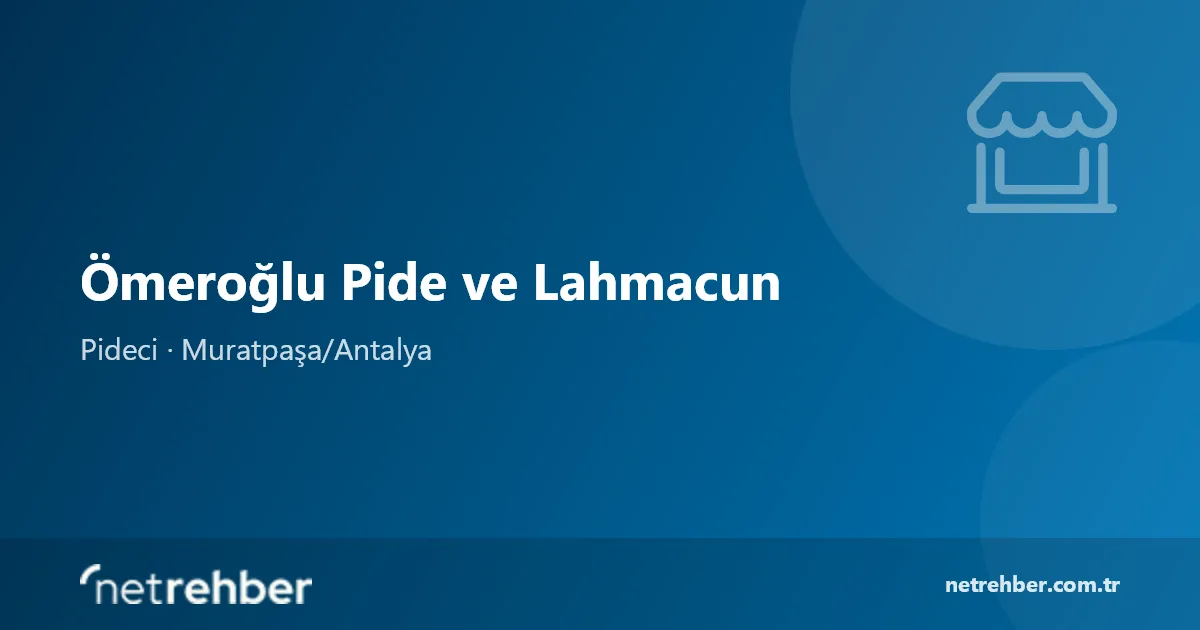 Ömeroğlu Pide ve Lahmacun kapak görseli
