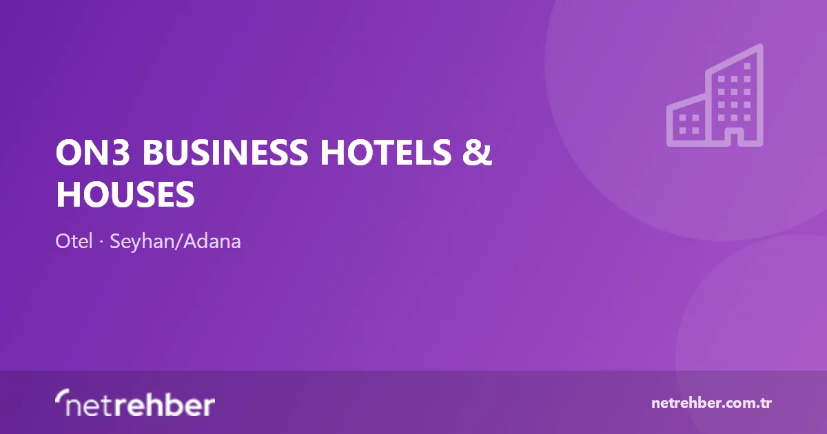 On3 Busıness Hotels & Houses kapak görseli