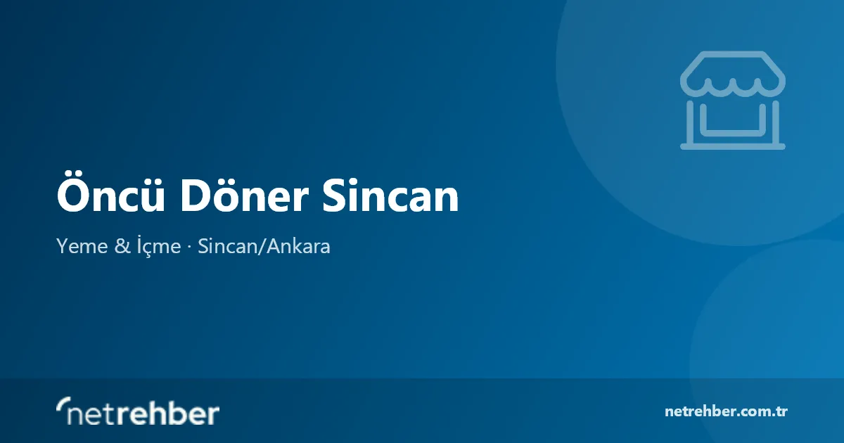 Öncü Döner Sincan kapak görseli