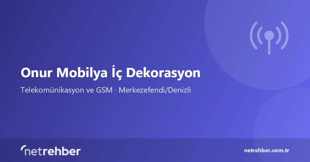 Onur Mobilya İç Dekorasyon kapak görseli