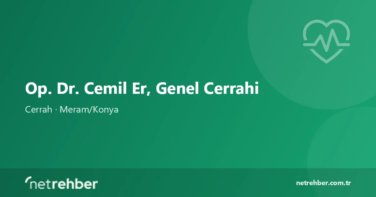 Op. Dr. Cemil Er, Genel Cerrahi kapak görseli