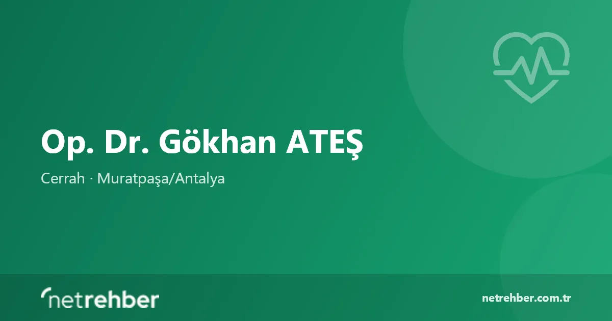 Op. Dr. Gökhan ATEŞ kapak görseli