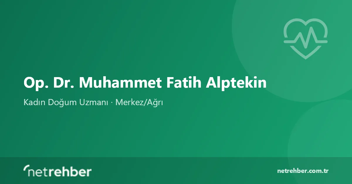 Op. Dr. Muhammet Fatih Alptekin kapak görseli