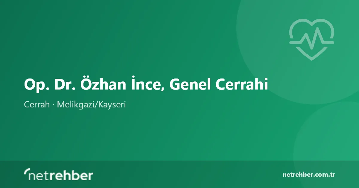 Op. Dr. Özhan İnce, Genel Cerrahi kapak görseli