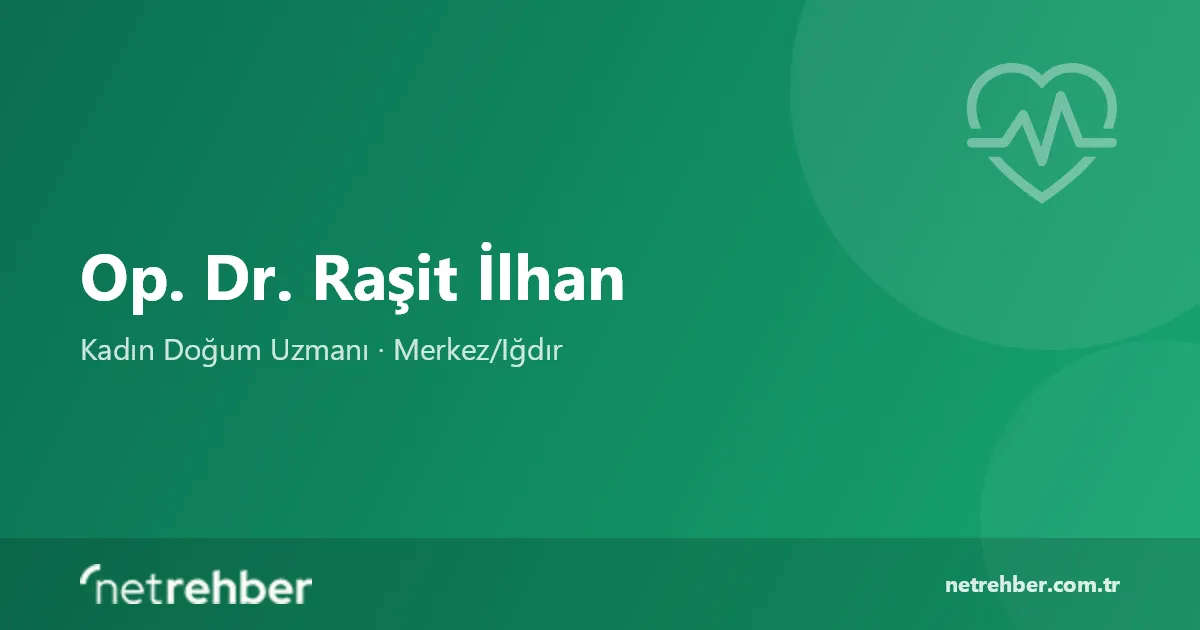 Op. Dr. Raşit İlhan kapak görseli