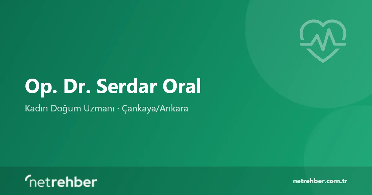 Op. Dr. Serdar Oral kapak görseli