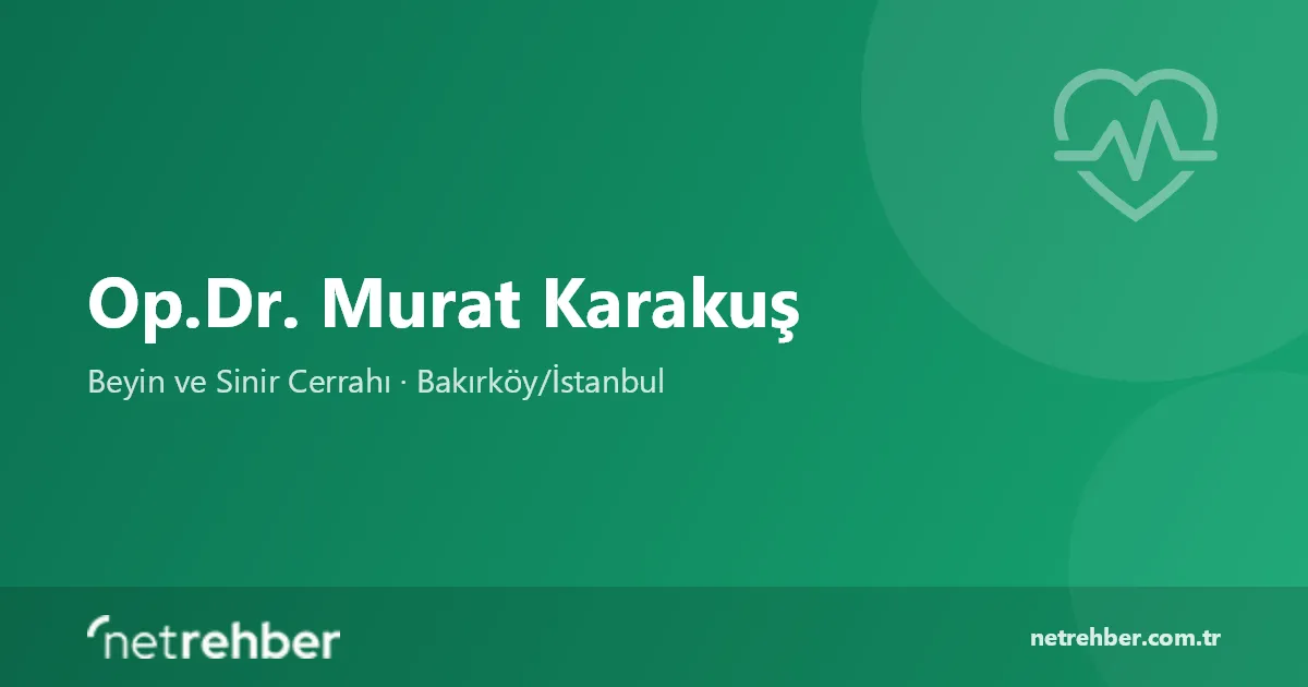 Op.Dr. Murat Karakuş kapak görseli