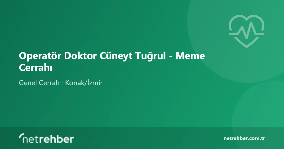 Operatör Doktor Cüneyt Tuğrul - Meme Cerrahı kapak görseli
