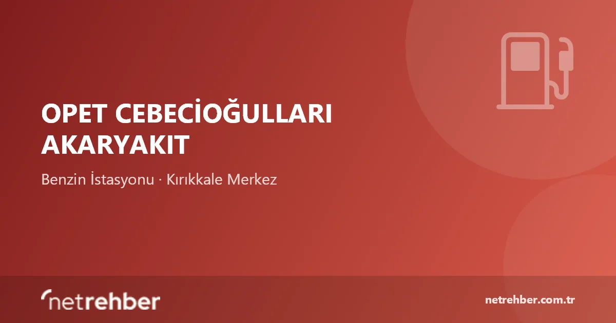 Opet Cebecioğulları Akaryakıt kapak görseli