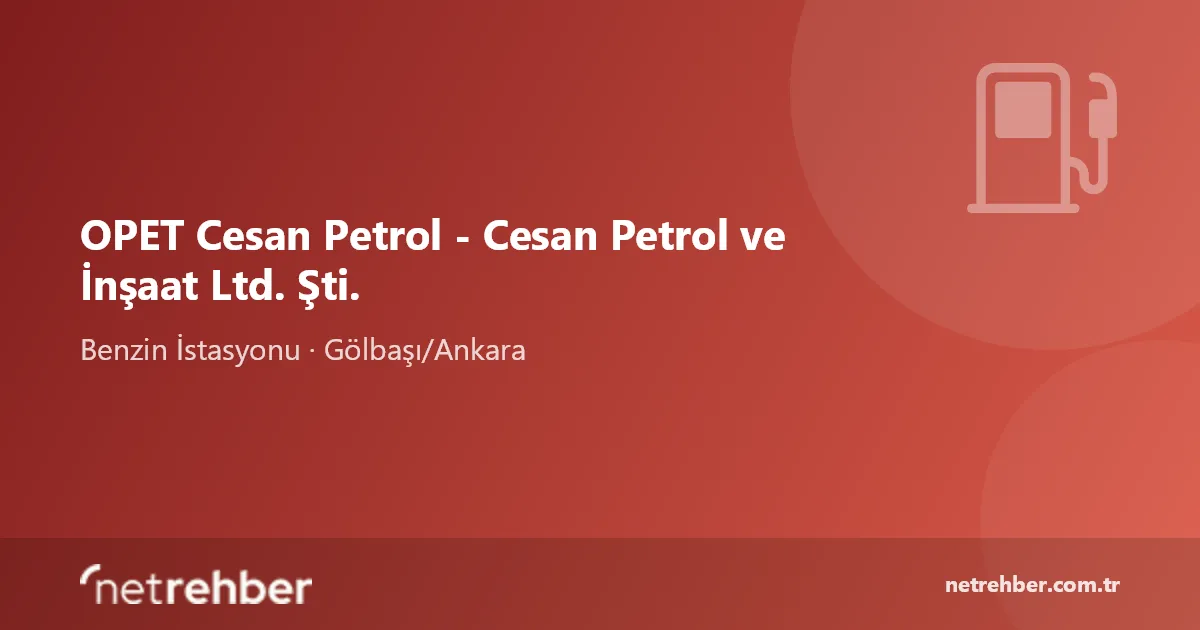 OPET Cesan Petrol - Cesan Petrol ve İnşaat Ltd. Şti. kapak görseli