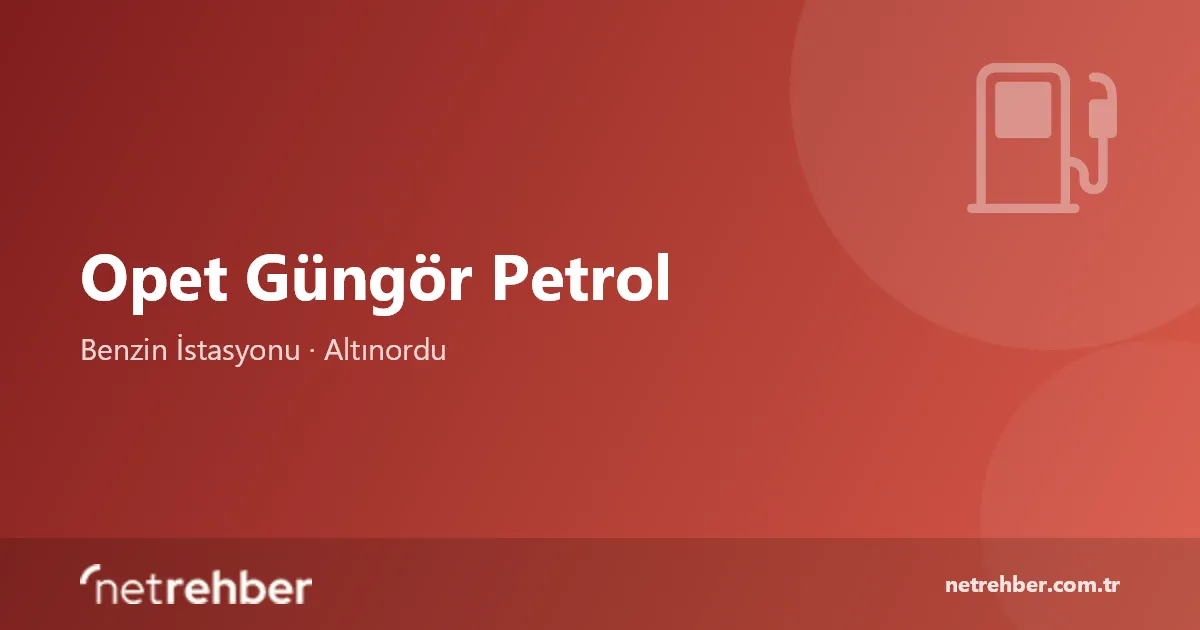 Opet Güngör Petrol kapak görseli