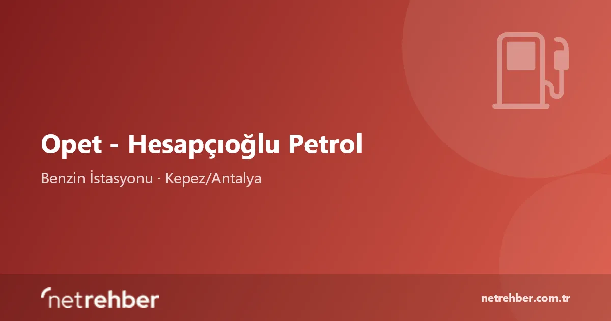 Opet - Hesapçıoğlu Petrol kapak görseli