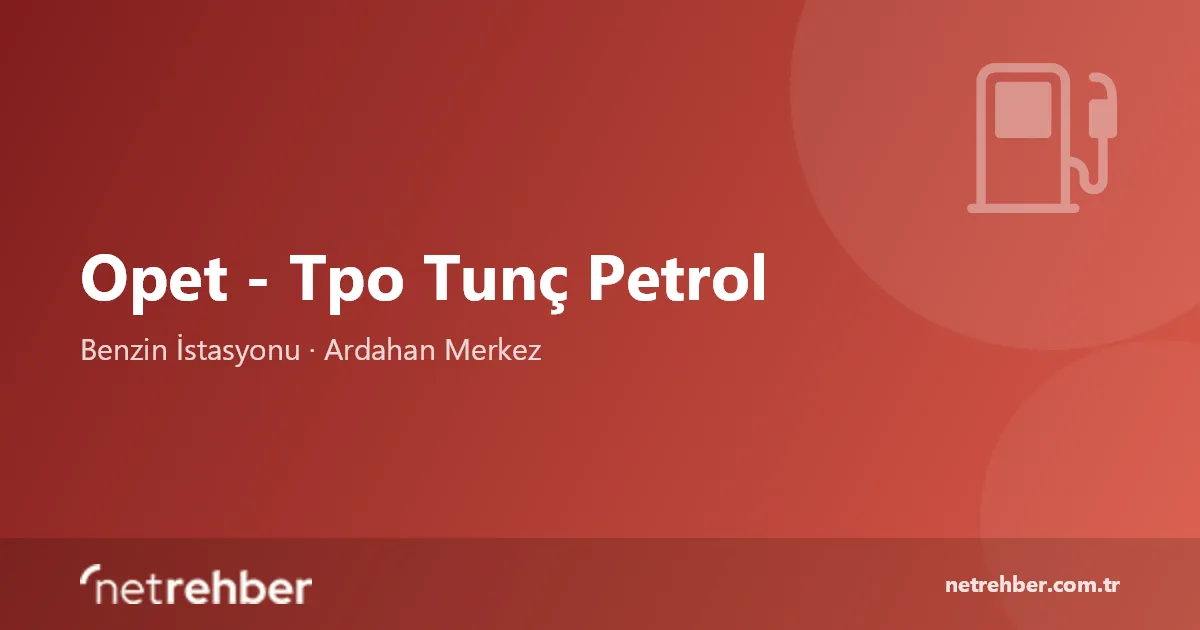 Opet - Tpo Tunç Petrol kapak görseli