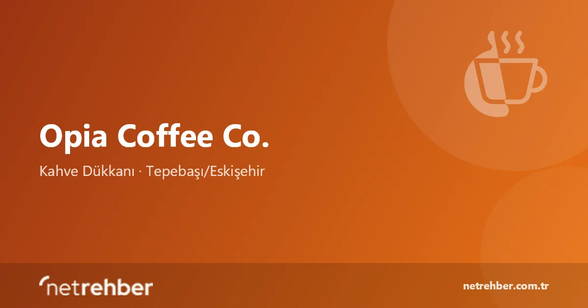 Opia Coffee Co. kapak görseli