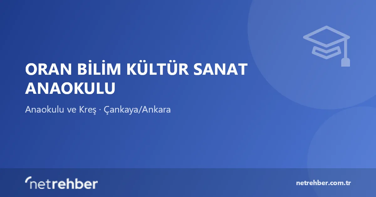 Oran Bilim Kültür Sanat Anaokulu kapak görseli