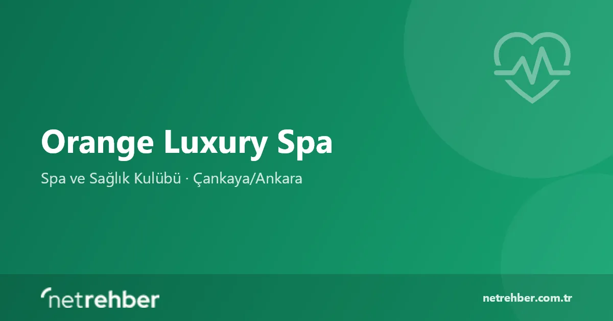 Orange Luxury Spa kapak görseli