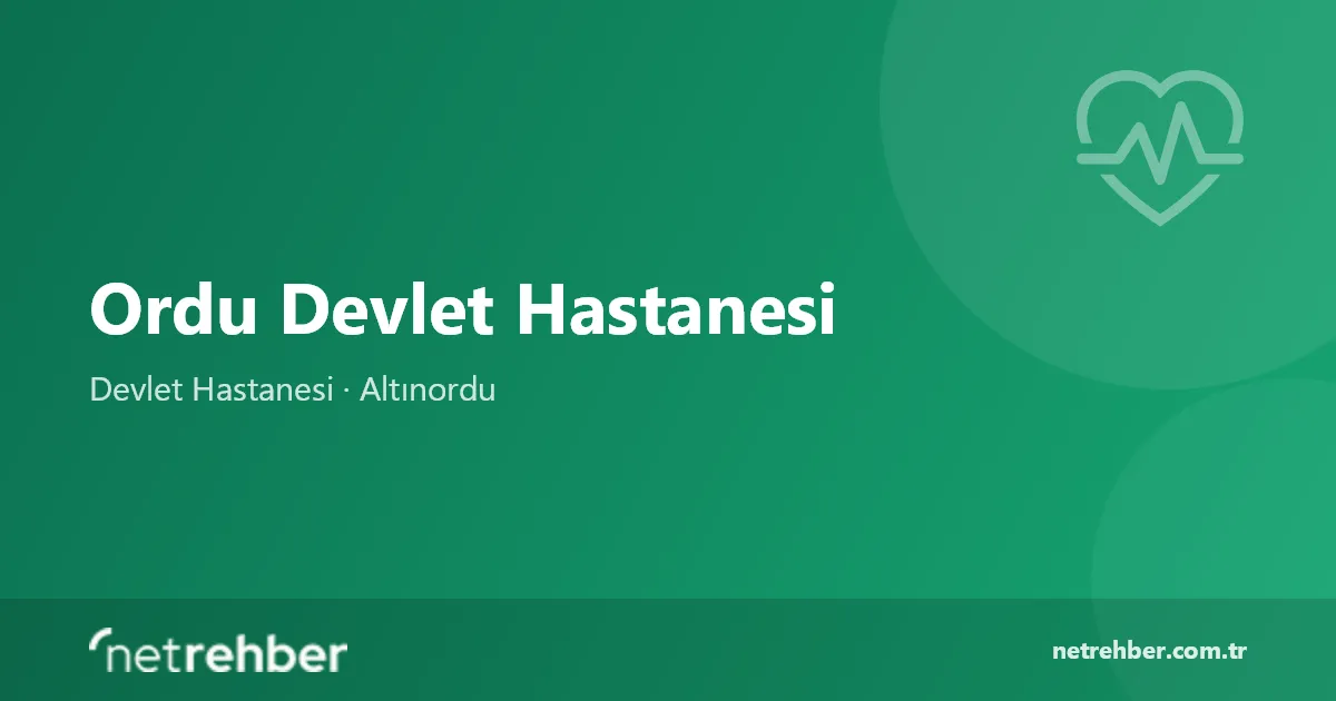 Ordu Devlet Hastanesi kapak görseli